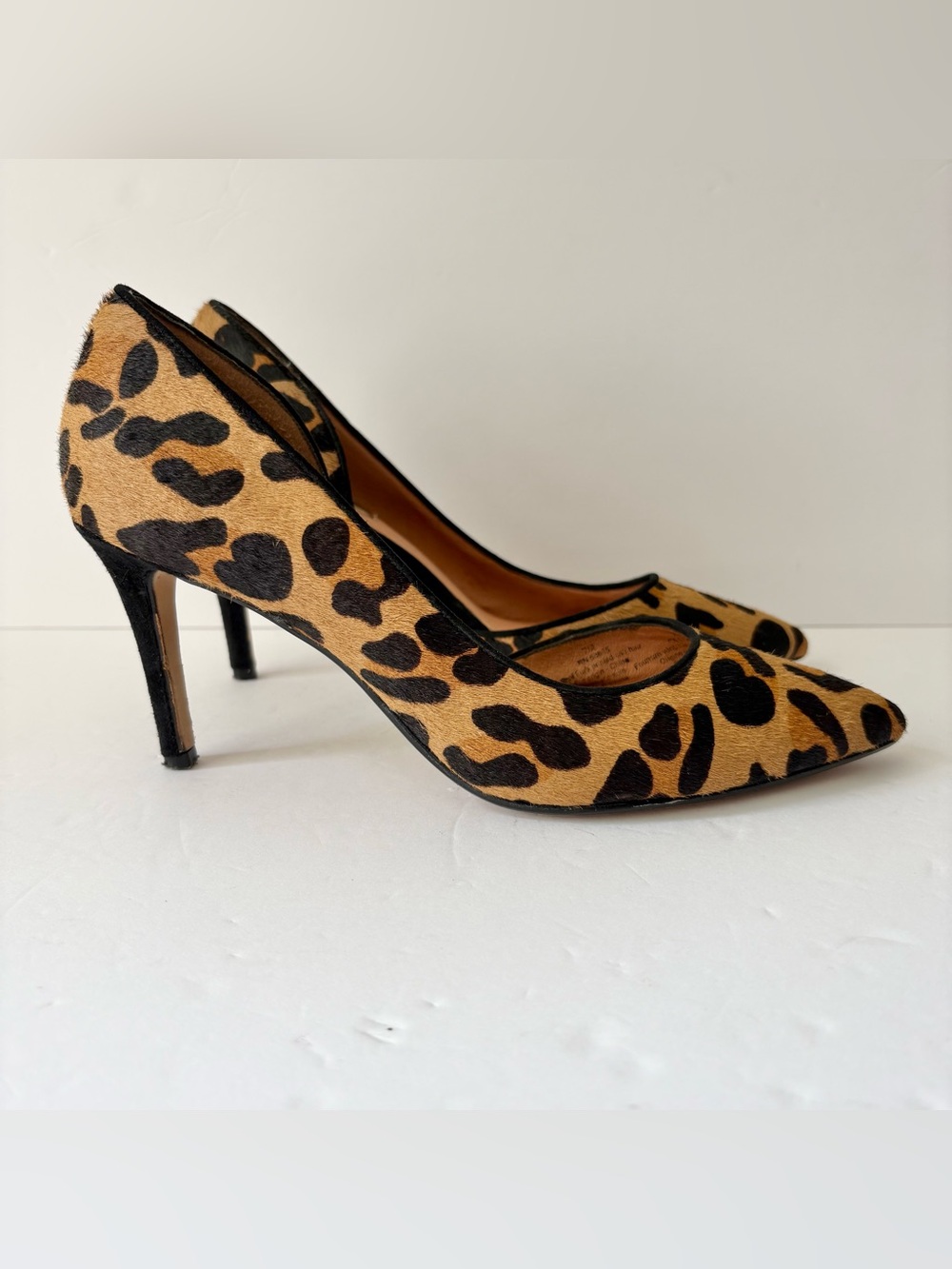 Halogen Marlie D’Orsay Calf Hair Leopard Print Pumps Heels Shoes